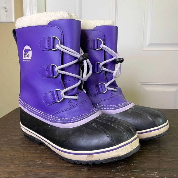 Sorel Girls 6 Winter Snow Boots Waterproof Purple - Picture 3 of 11